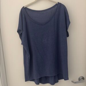 Eileen Fisher Blue Dolman Sleeve Oversized T-Shirt